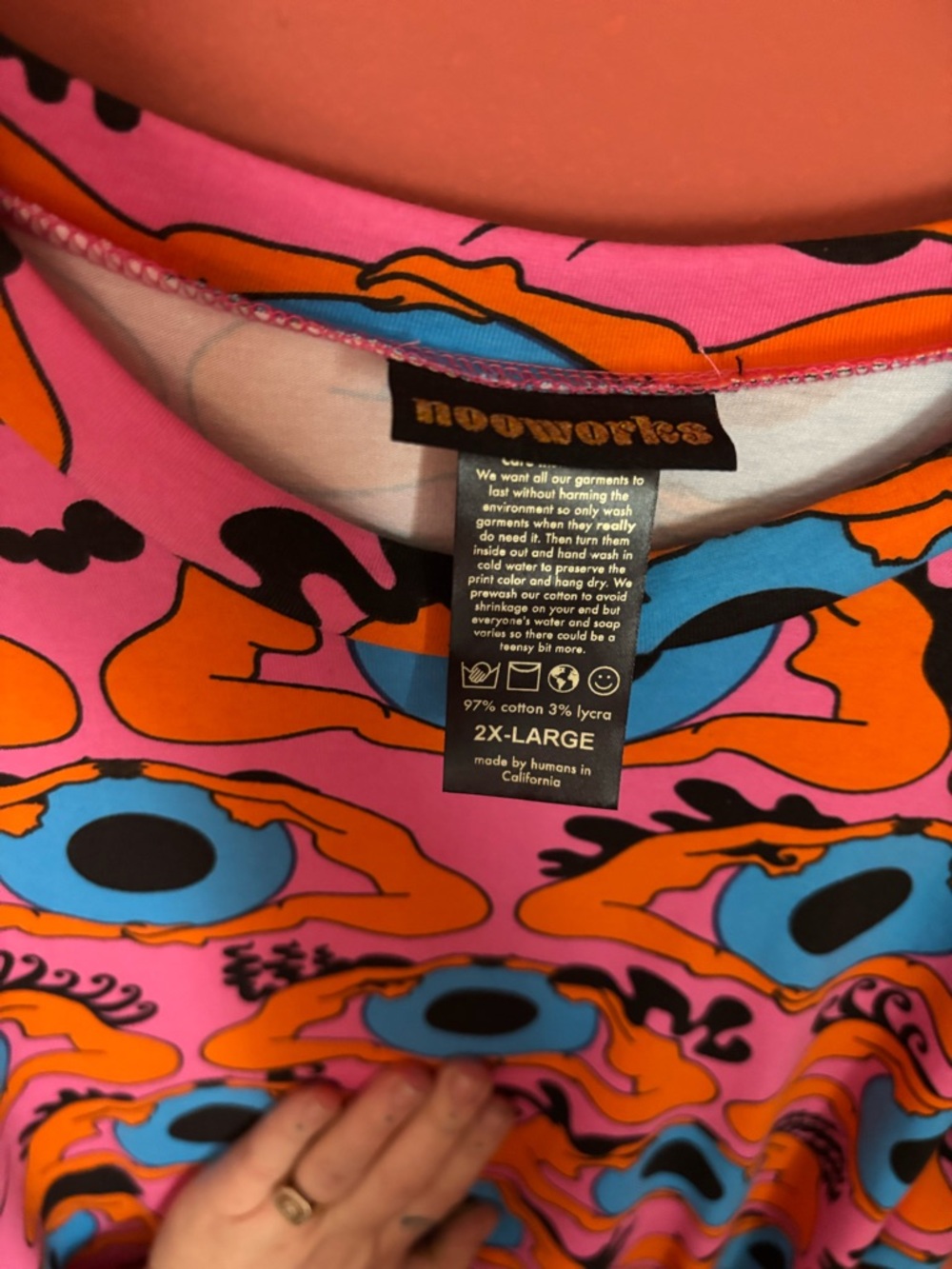Nooworks Psychedelic Eyes Puff Sleeve Dress - Picture 3 of 4